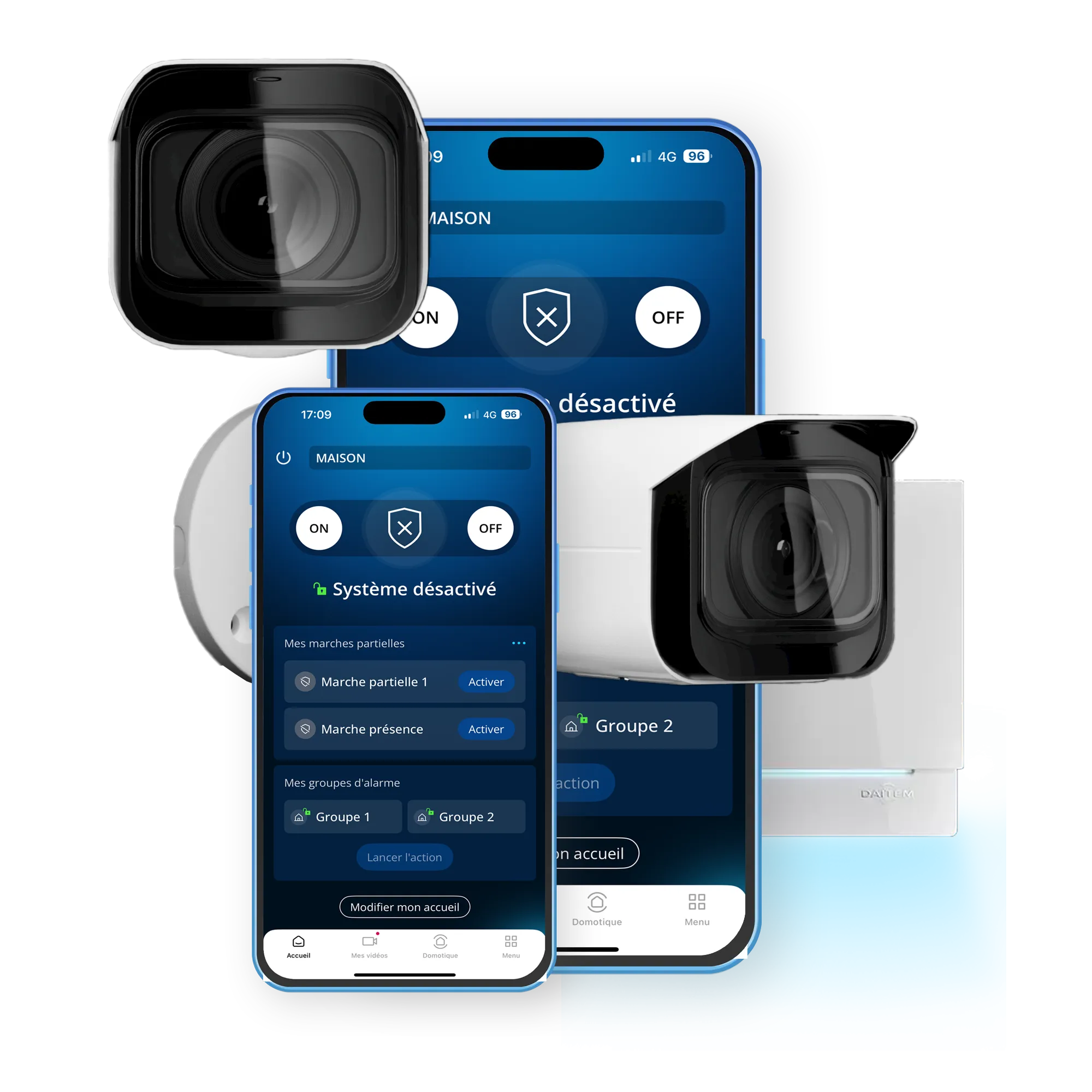 Alarme maison sans abonnement : centrale, détecteur et pilotage depuis l'application mobile
